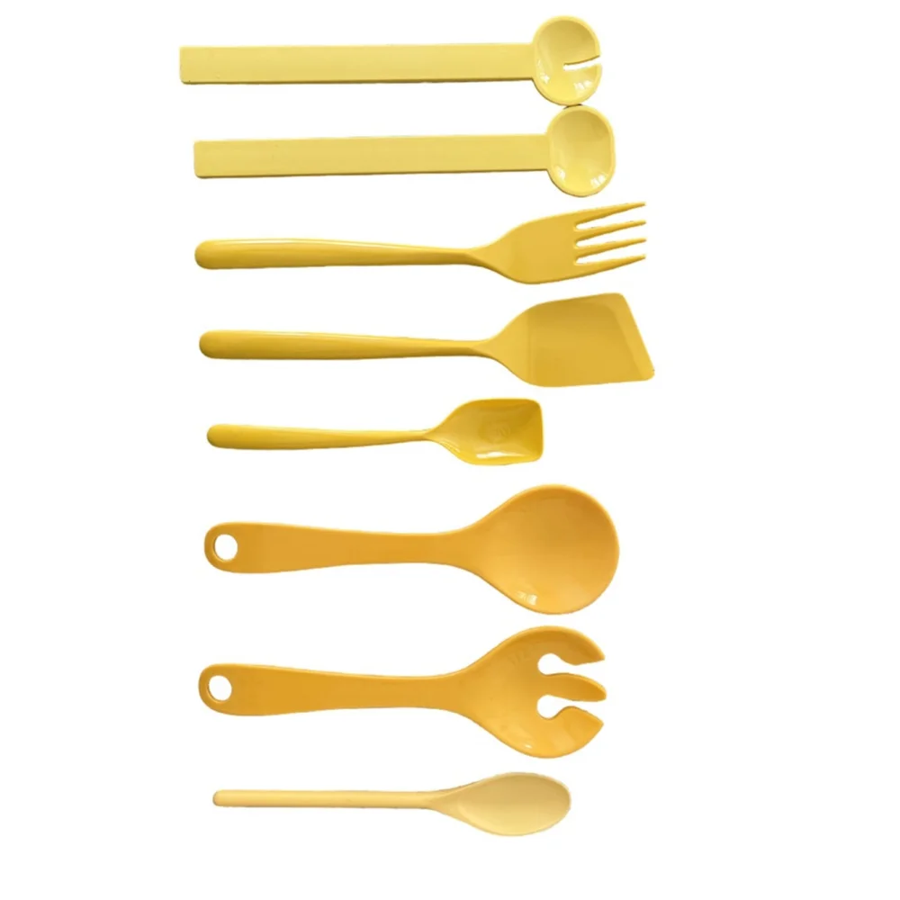 Vintage Copco Kitchen Cooking Utensils Yellow 8 piece miscellaneous